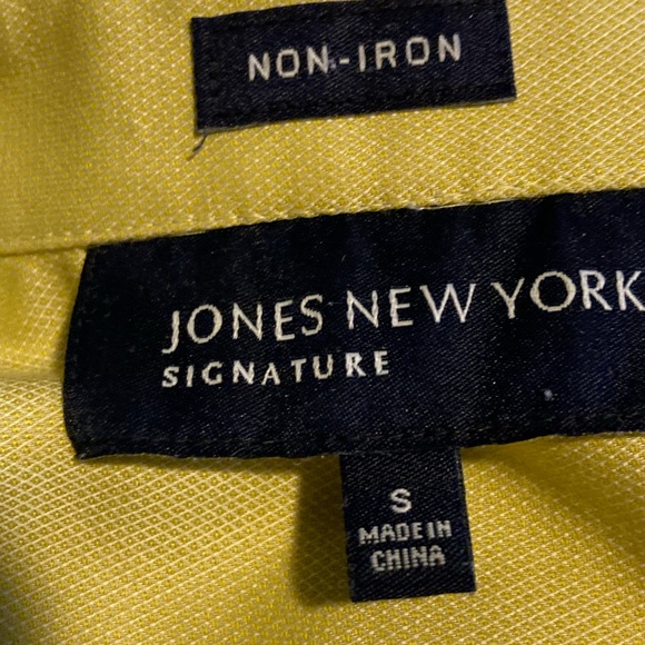 Jones New York yellow  Button Down Blouse - Picture 3 of 6